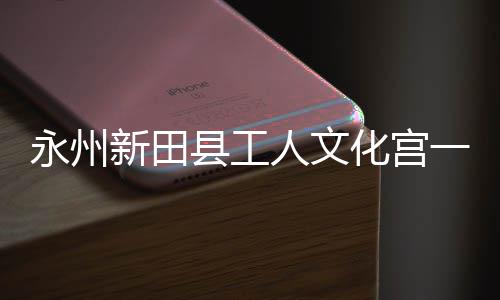 人文化宫大厅投用新田县工永州一楼演艺即将建成